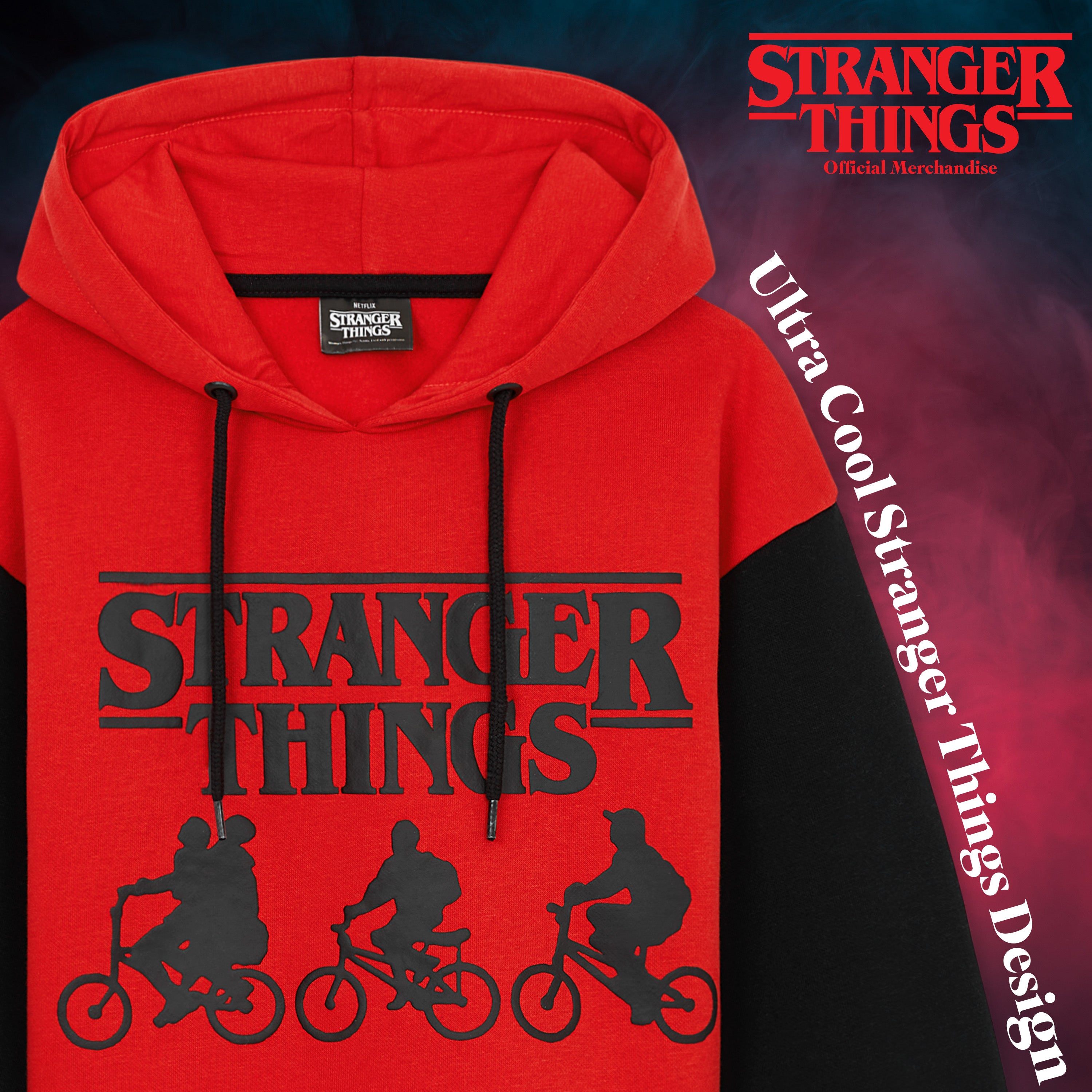 get-trend-stranger-things-sweat-capuche-cropped-fille-13-14-ans-coton image 6