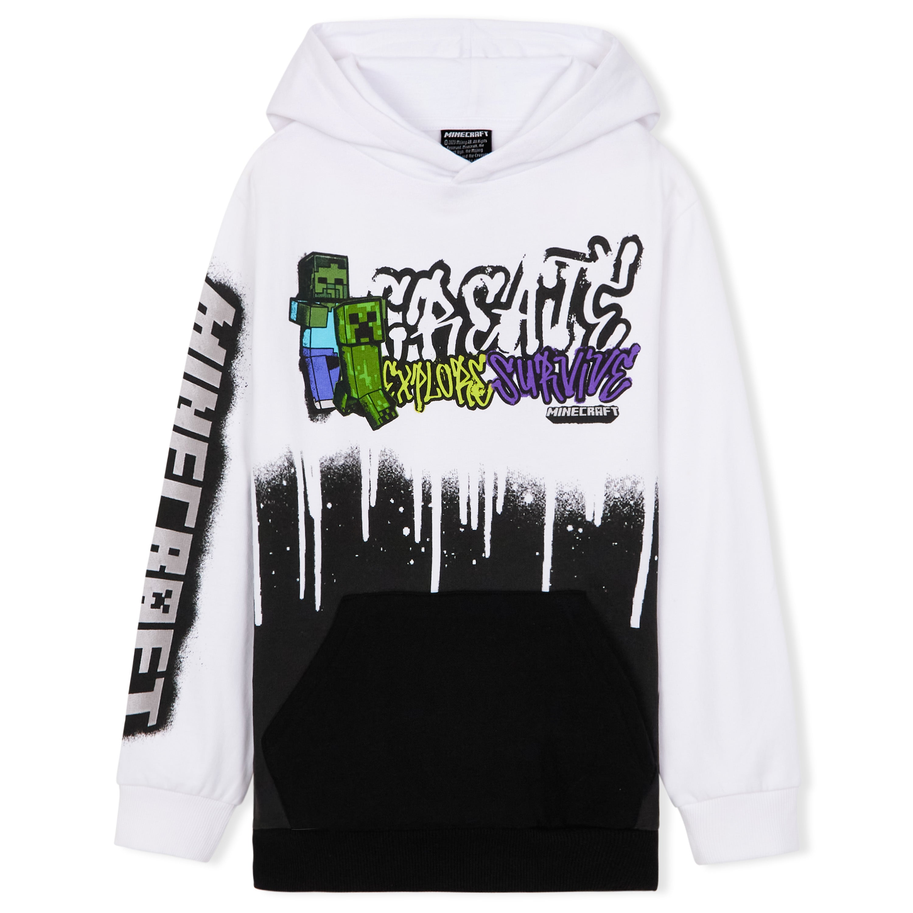 minecraft-creeper-sweat-capuche-gar-on-coton-11-12-ans image 1