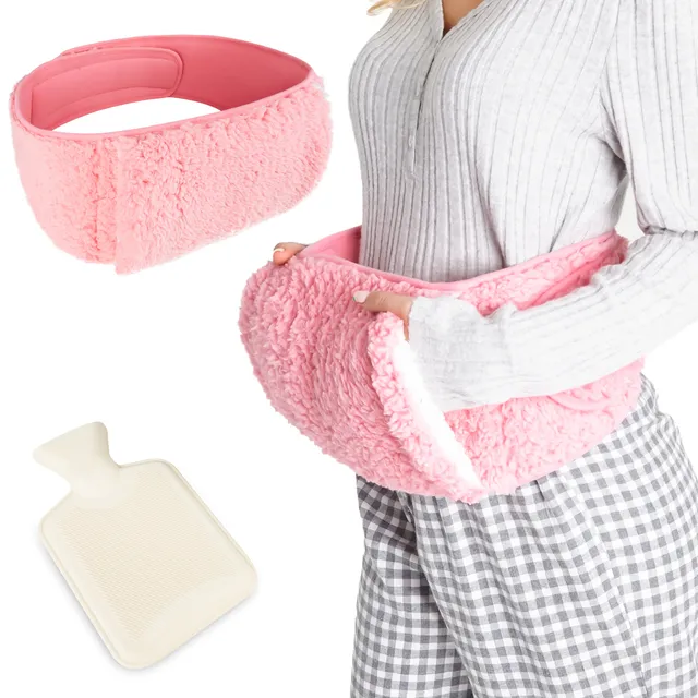 citycomfort-bouillotte-ceinture-peluche-grise-mains image 1