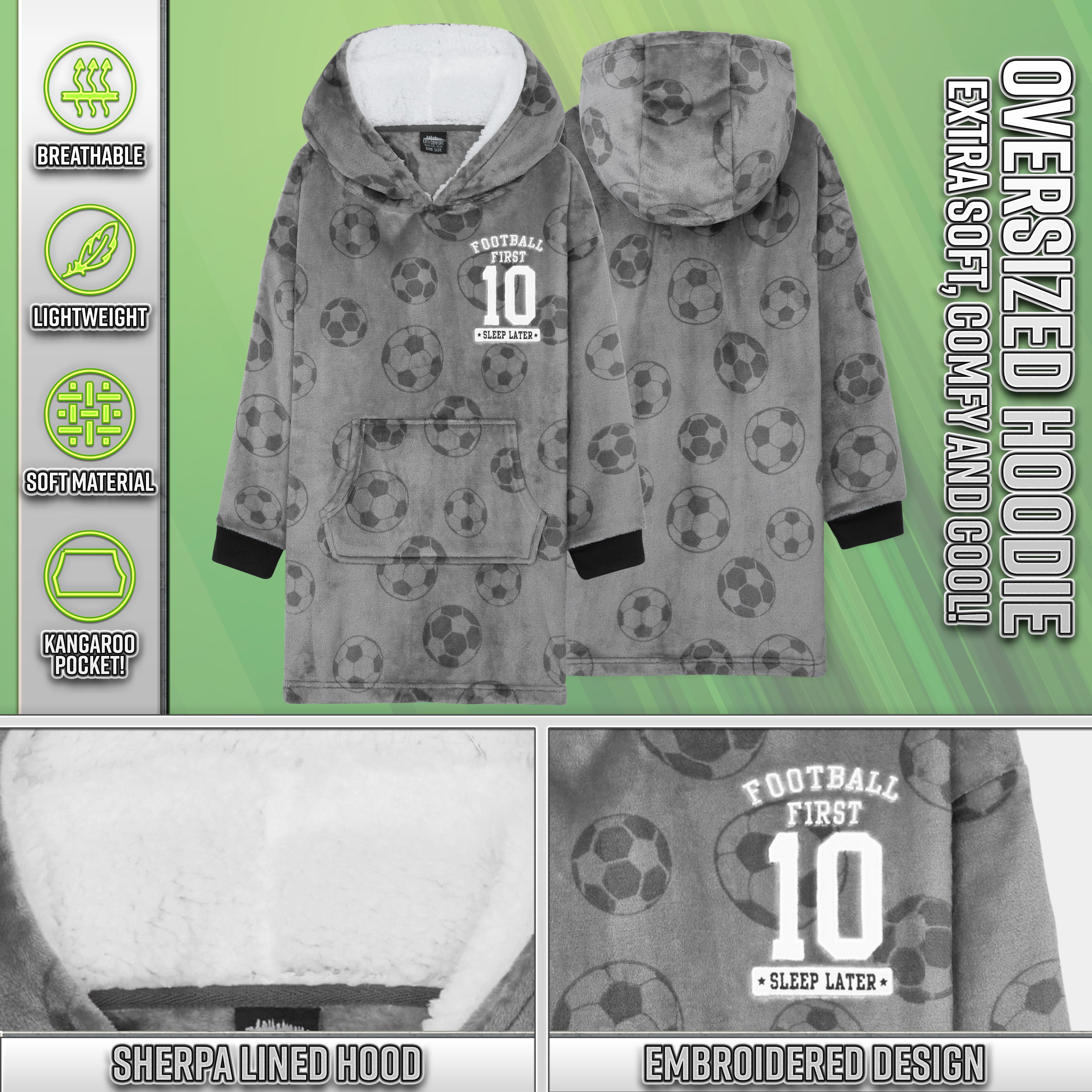 plaid-capuche-enfant-sweat-polaire-sherpa-gamer image 4