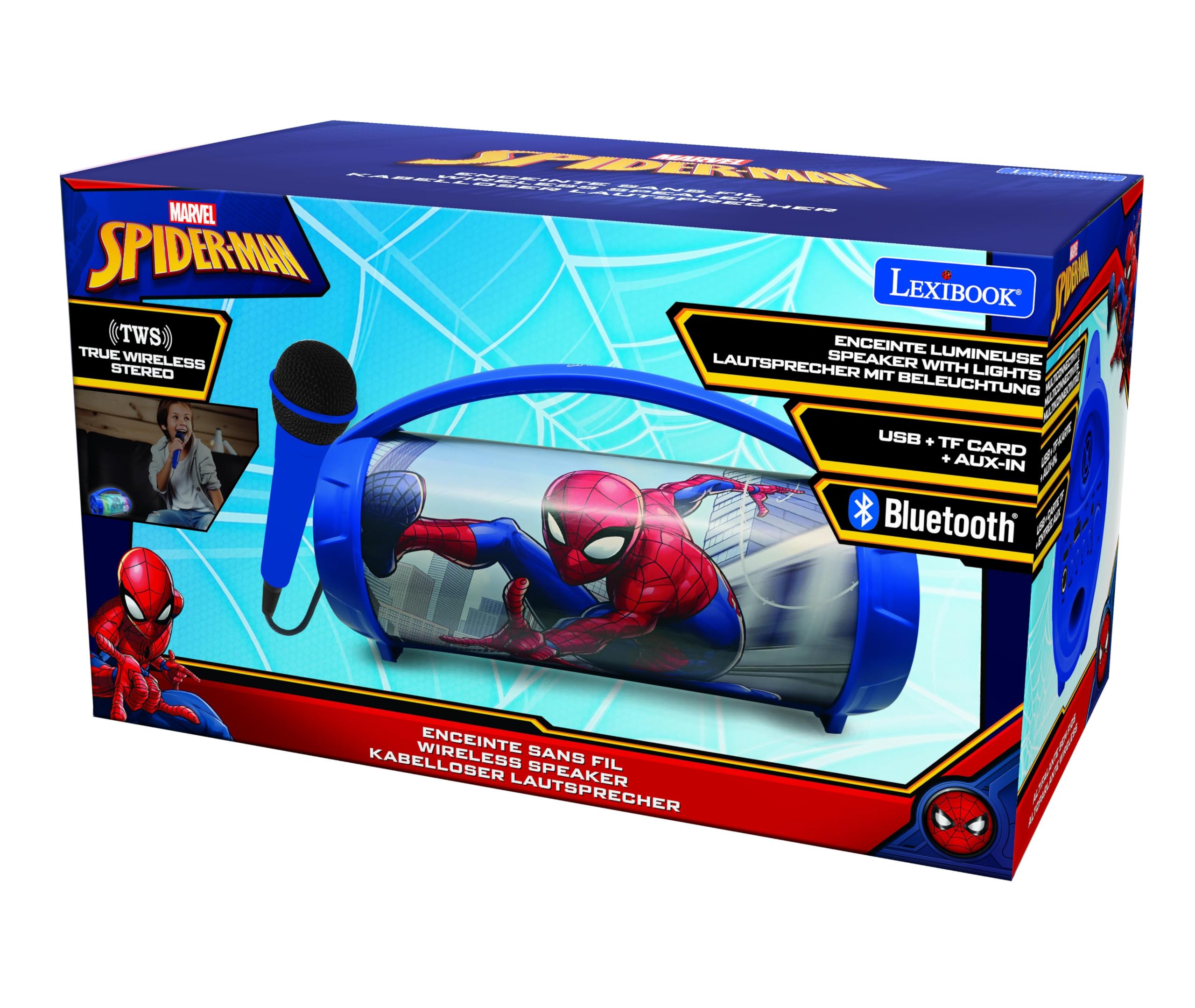 lexibook-spider-man-btp585spzlxb-enceinte-karaok-bleue image 5