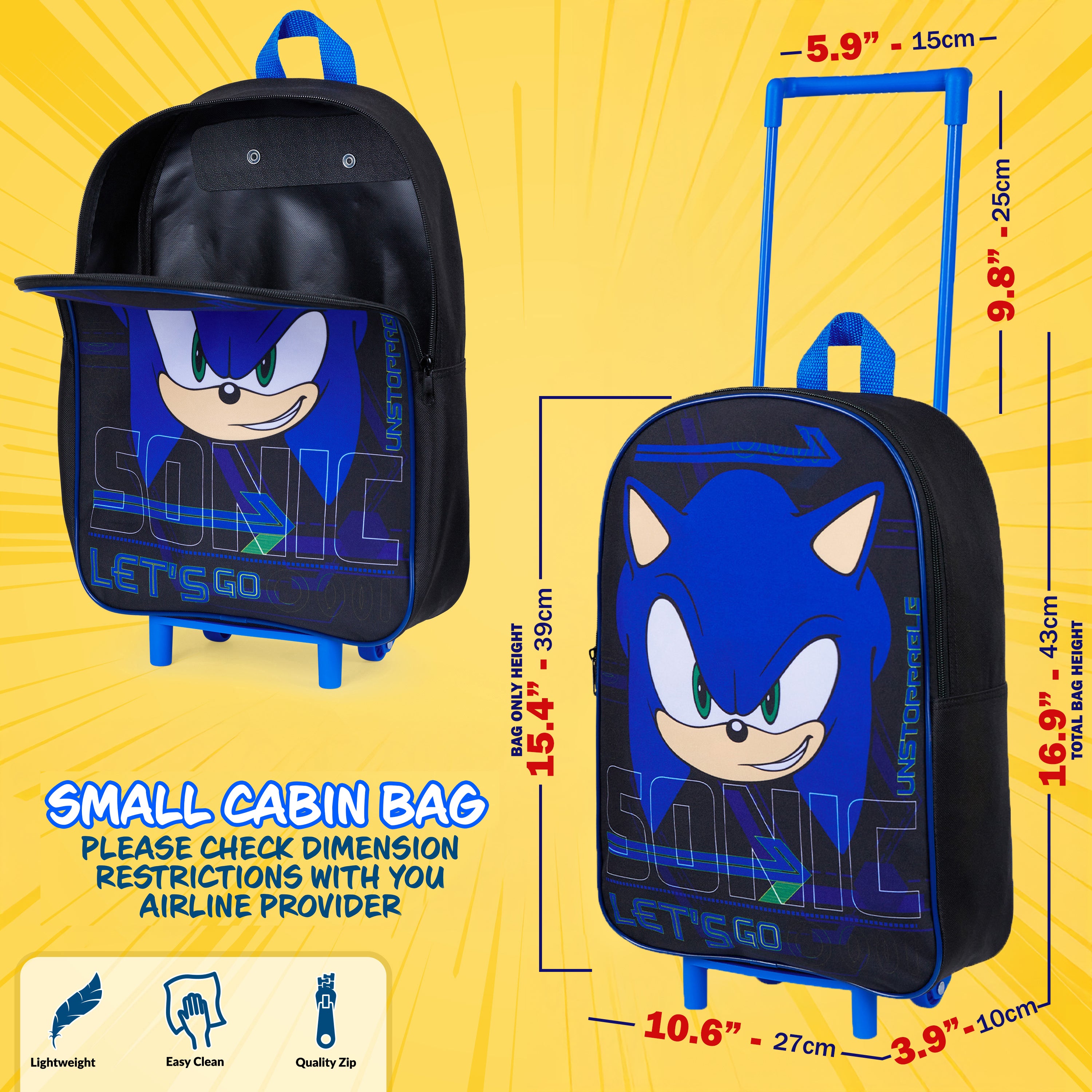 sonic-valise-enfant-trolley-pliable-10-5-l-bleu image 6