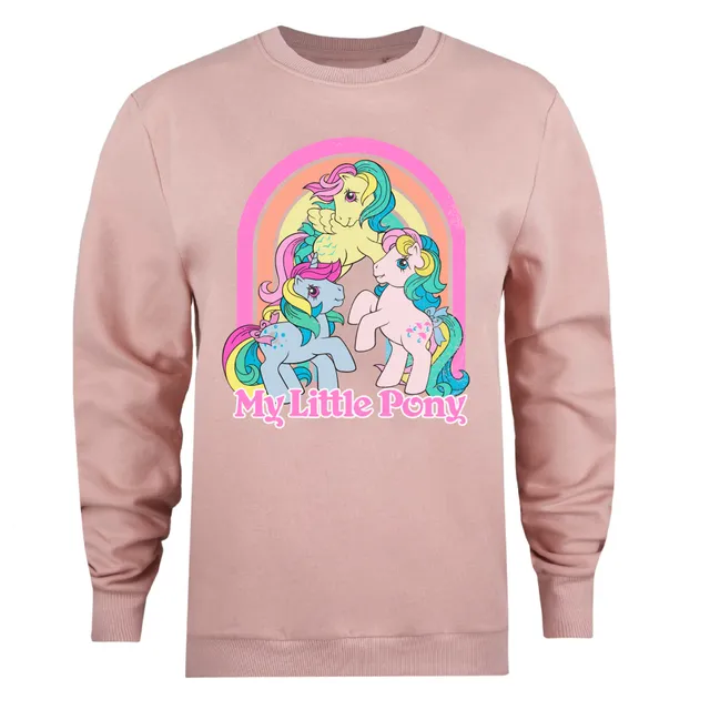 my-little-pony-tripple-ponies-sweat-femme-rose-fonc-s image 1