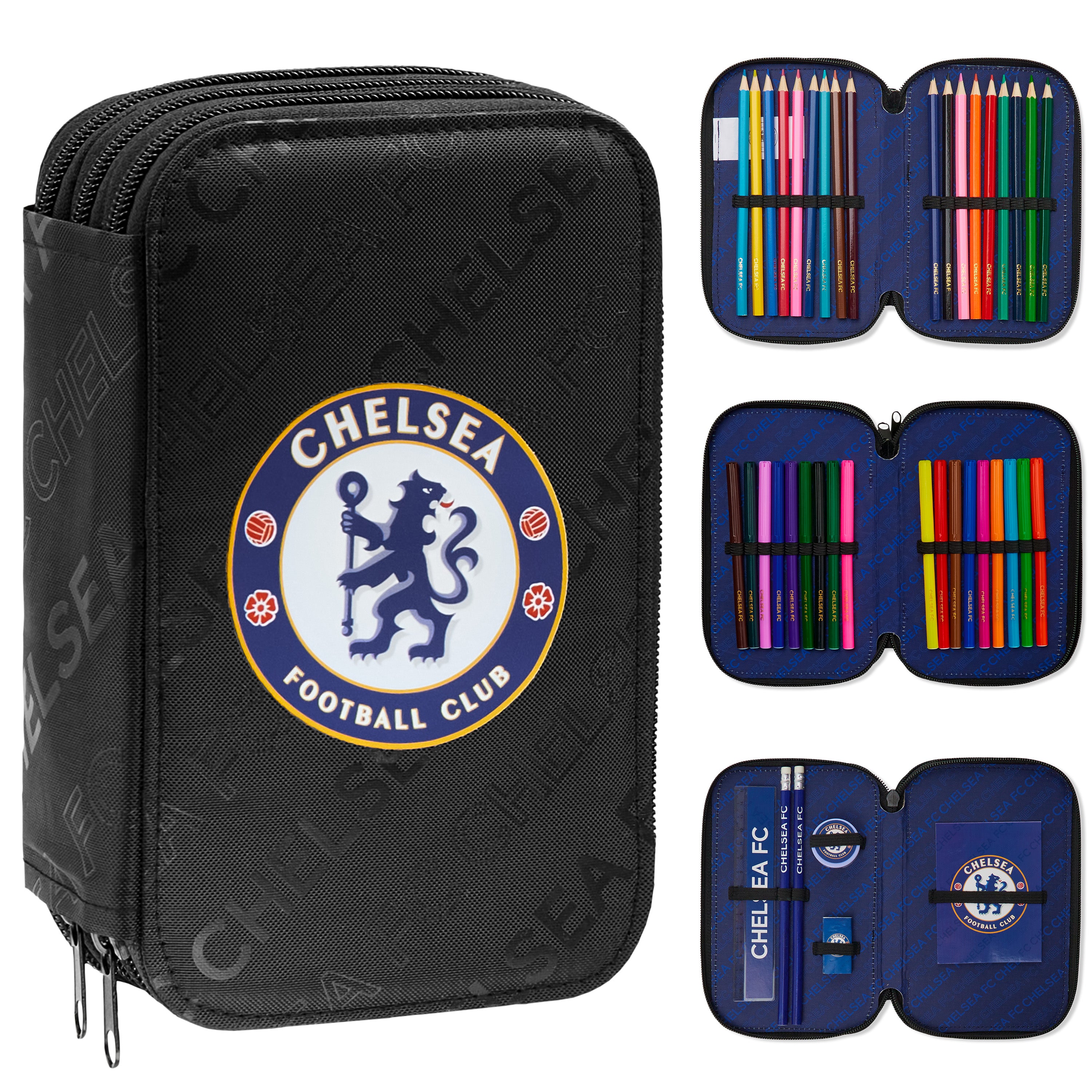 chelsea-fc-trousse-garnie-enfant-3-compartiments-foot image 1
