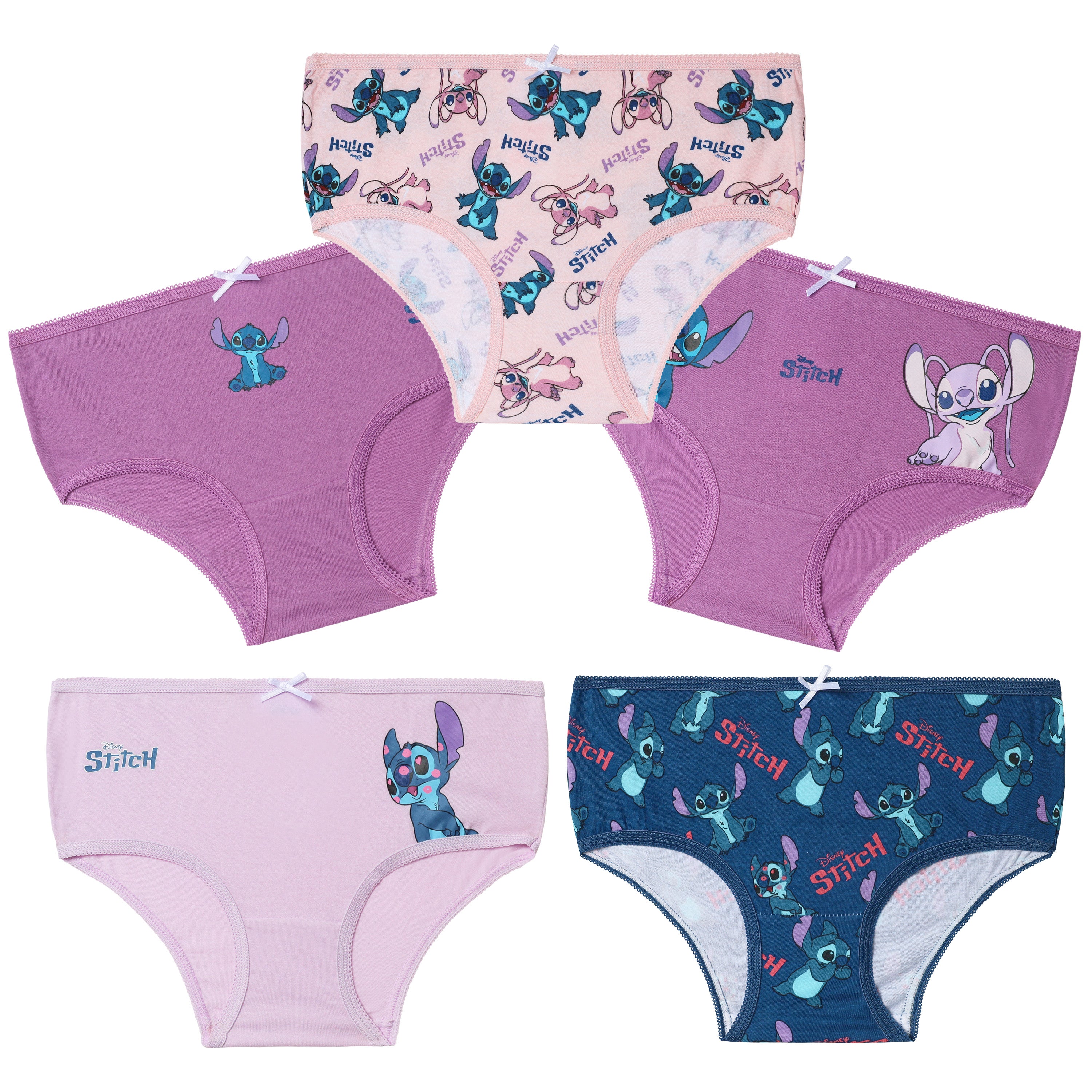 stitch-culottes-fille-coton-lot-5-disney-9-10-ans image 1