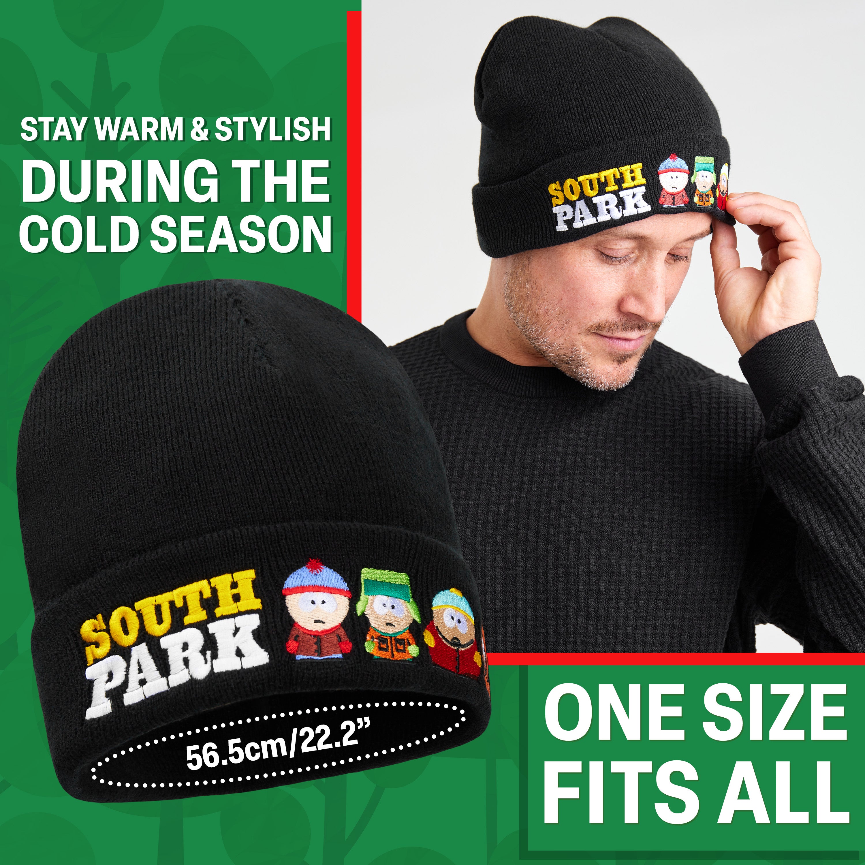 south-park-bonnet-homme-noir-taille-unique image 6