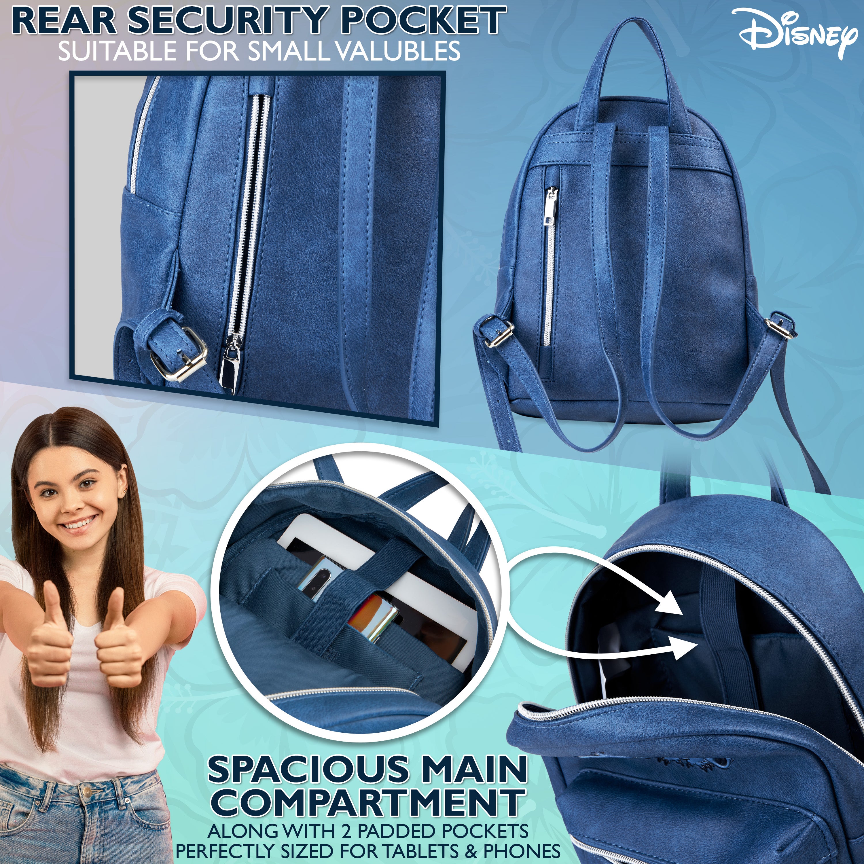 disney-stitch-sac-dos-fille-similicuir-poches-zipp-es image 5