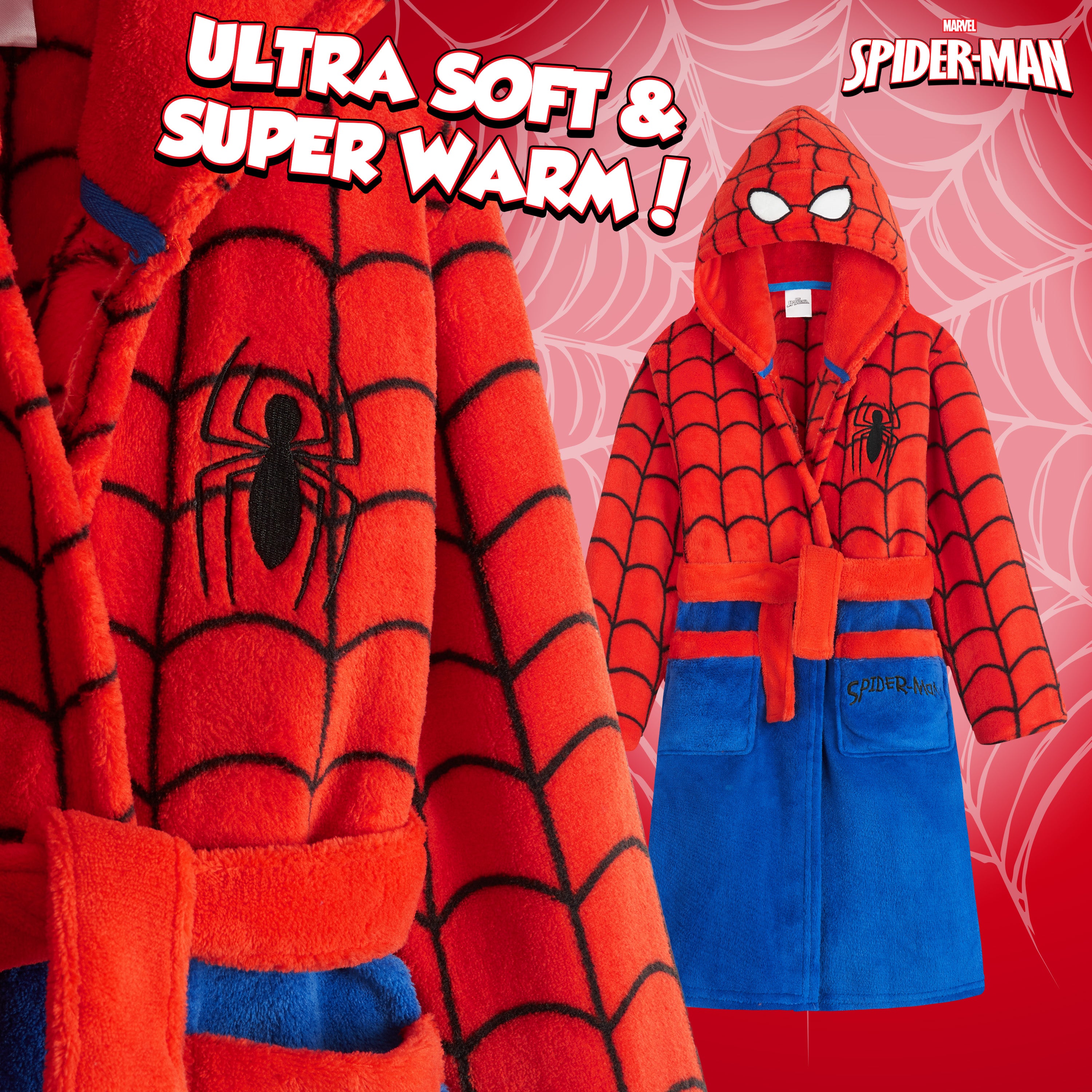 get-trend-marvel-spiderman-peignoir-gar-on-polaire-5-6-ans-capuche image 4