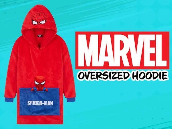 marvel-spiderman-sweat-plaid-enfant-polaire-rouge-peluche image 1