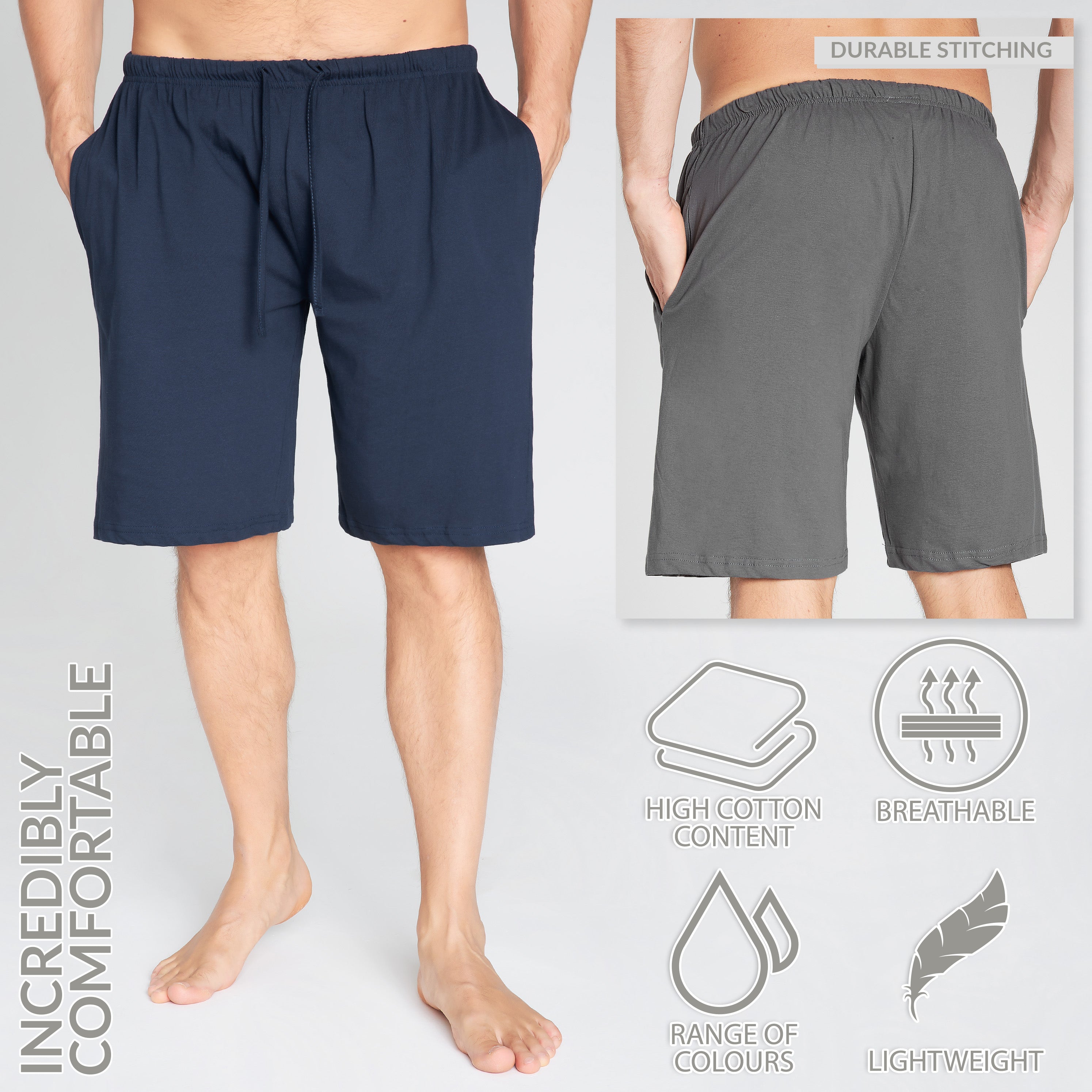 citycomfort-short-pyjama-homme-coton-lot-de-2-poches image 5