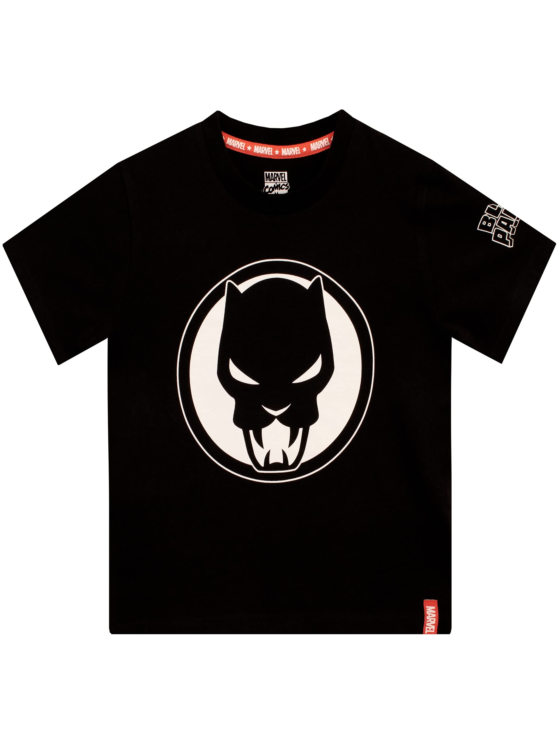 marvel-black-panther-t-shirt-gar-on-noir-manches-courtes image 1