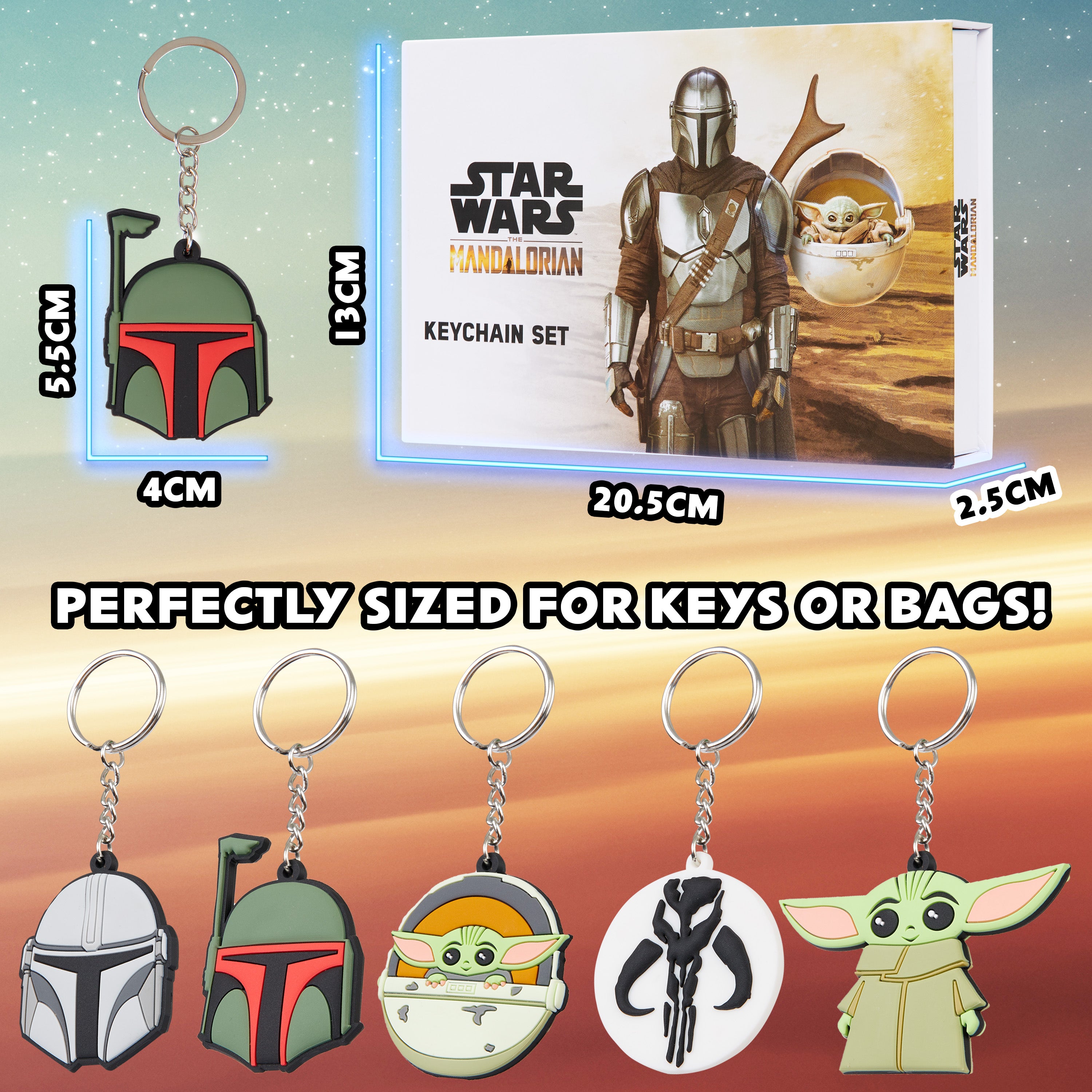 disney-mandalorian-porte-cles-enfant-set-caoutchouc-baby-yoda image 6
