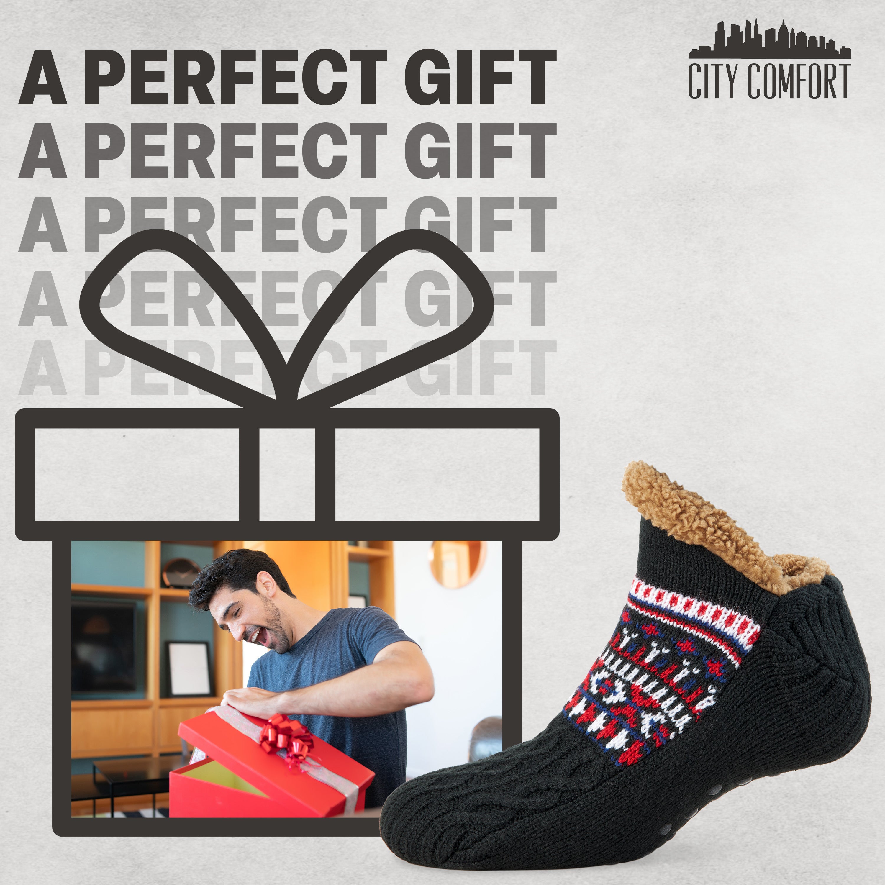 citycomfort-chaussettes-pantoufles-homme-marine-6-9-5 image 3