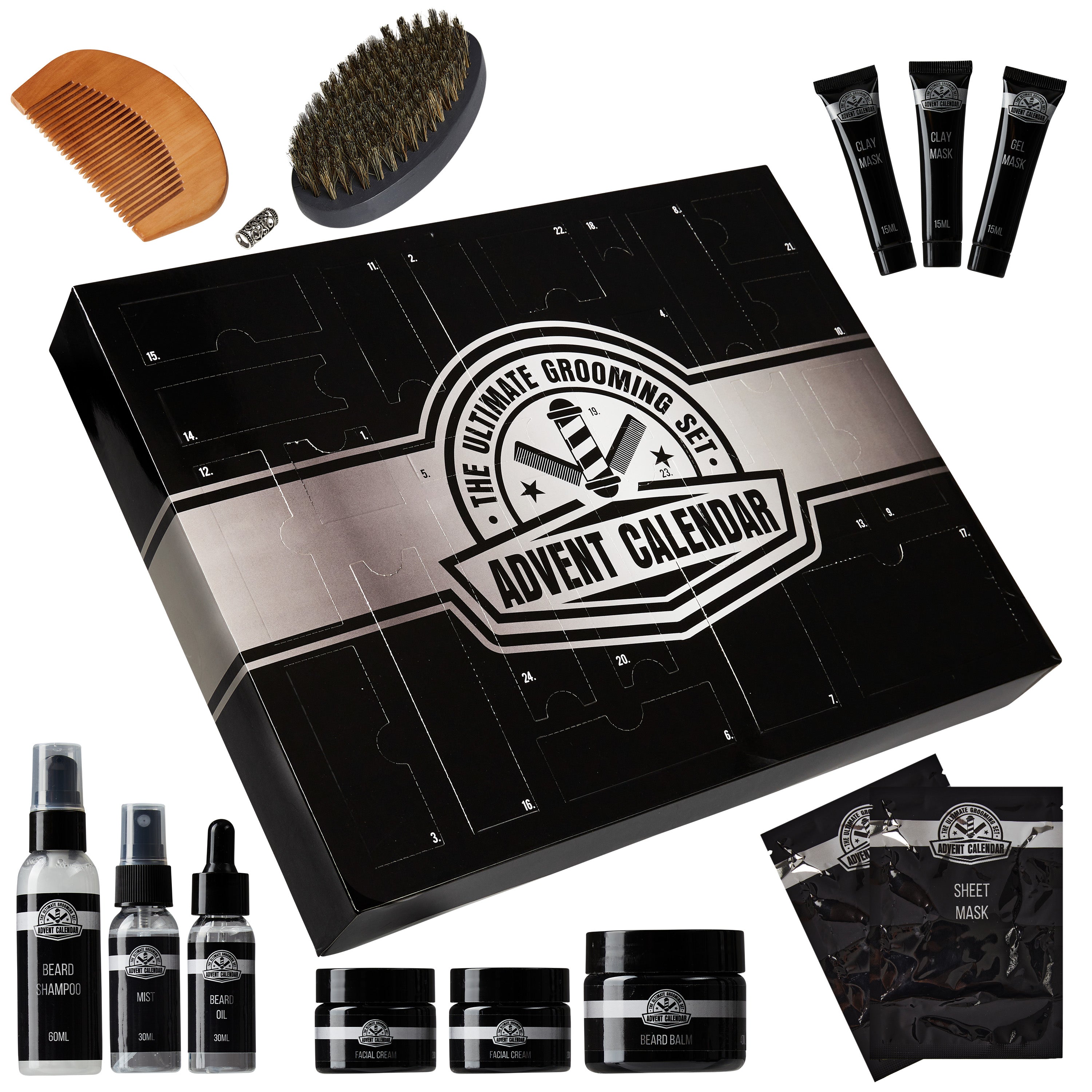 kreativekraft-kit-barbe-homme-coffret-soin-24-surprises-trousse image 1