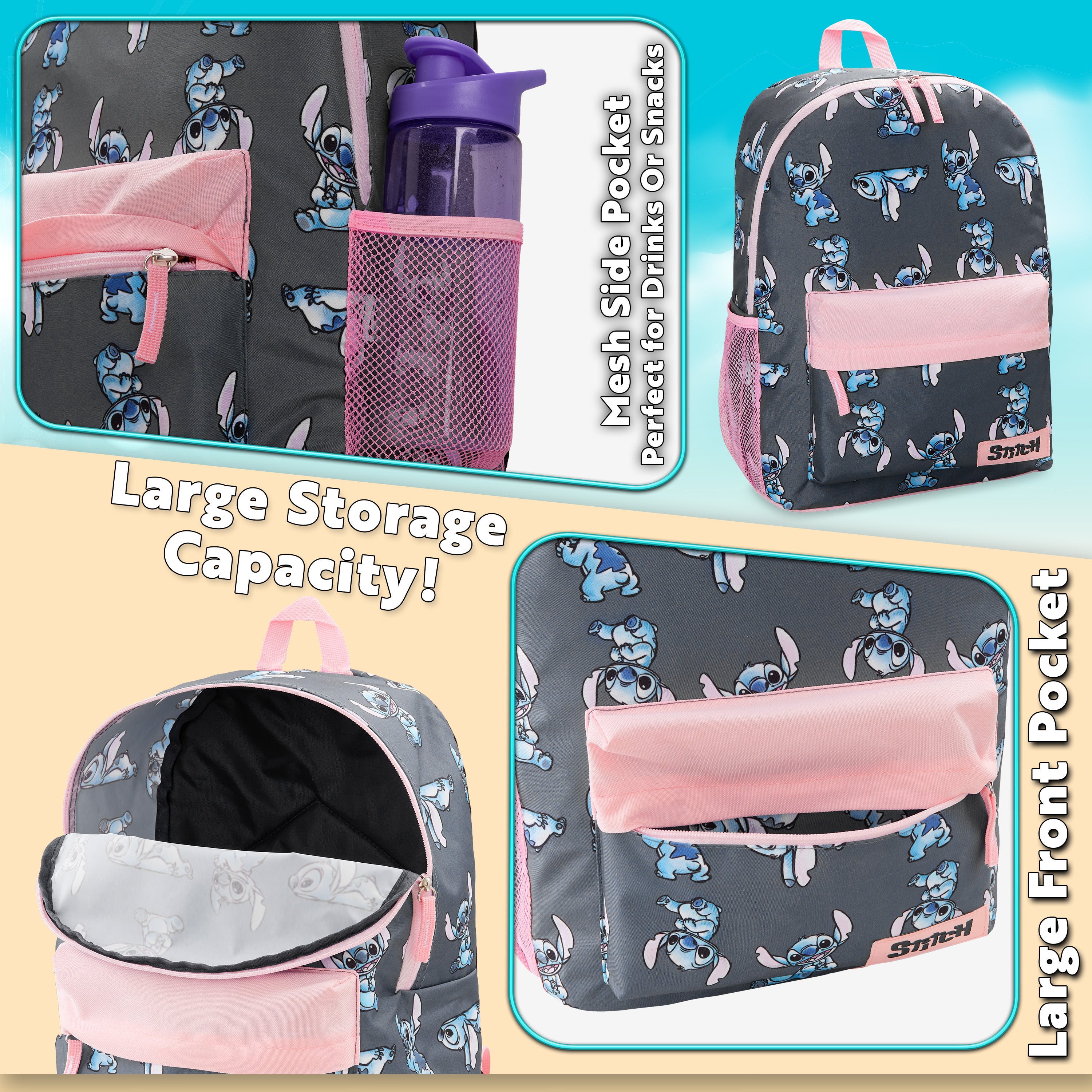 get-trend-school-supplies-disney-stitch-sac-dos-fille-cole image 5