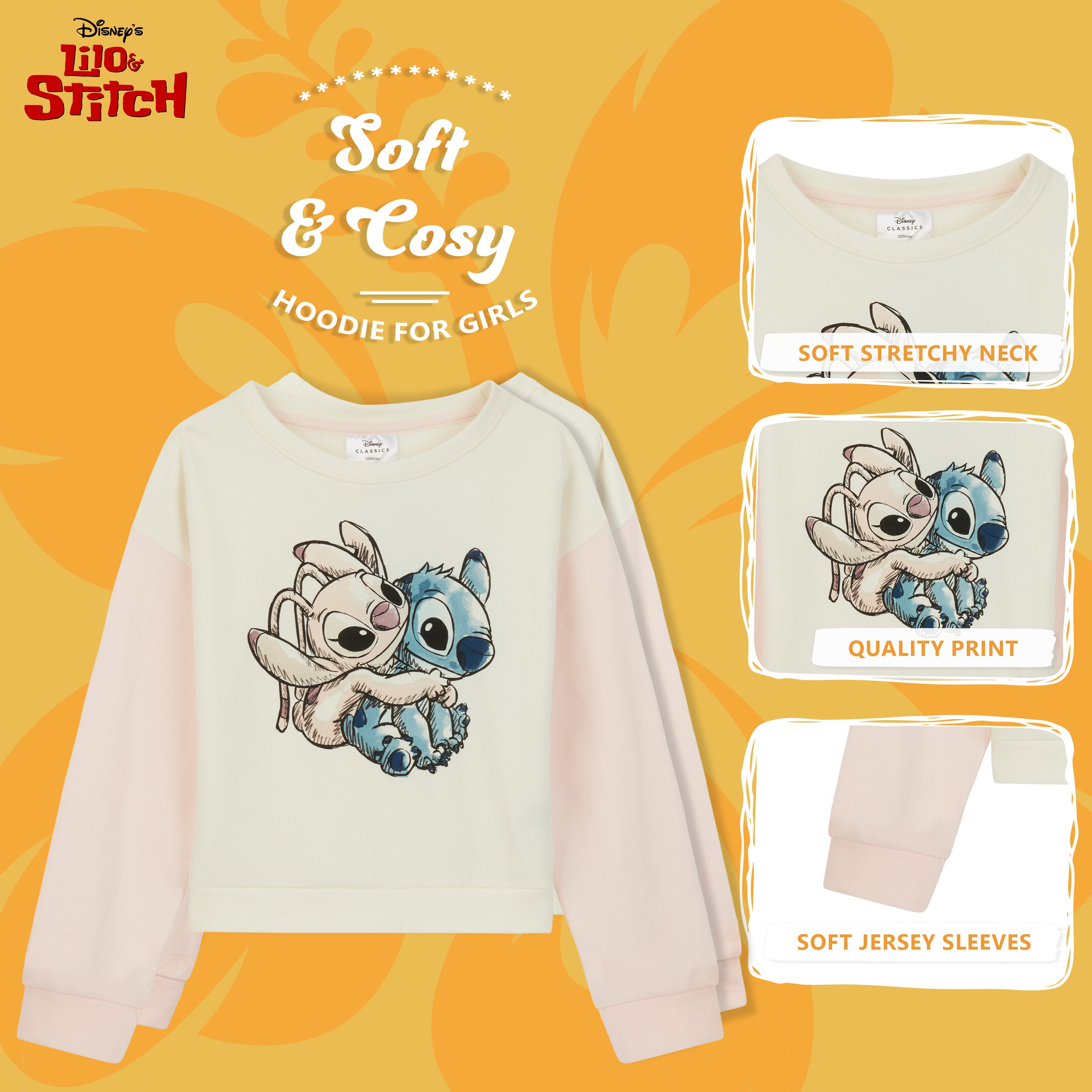 disney-stitch-sweat-cropped-fille-7-14-ans-coton image 4