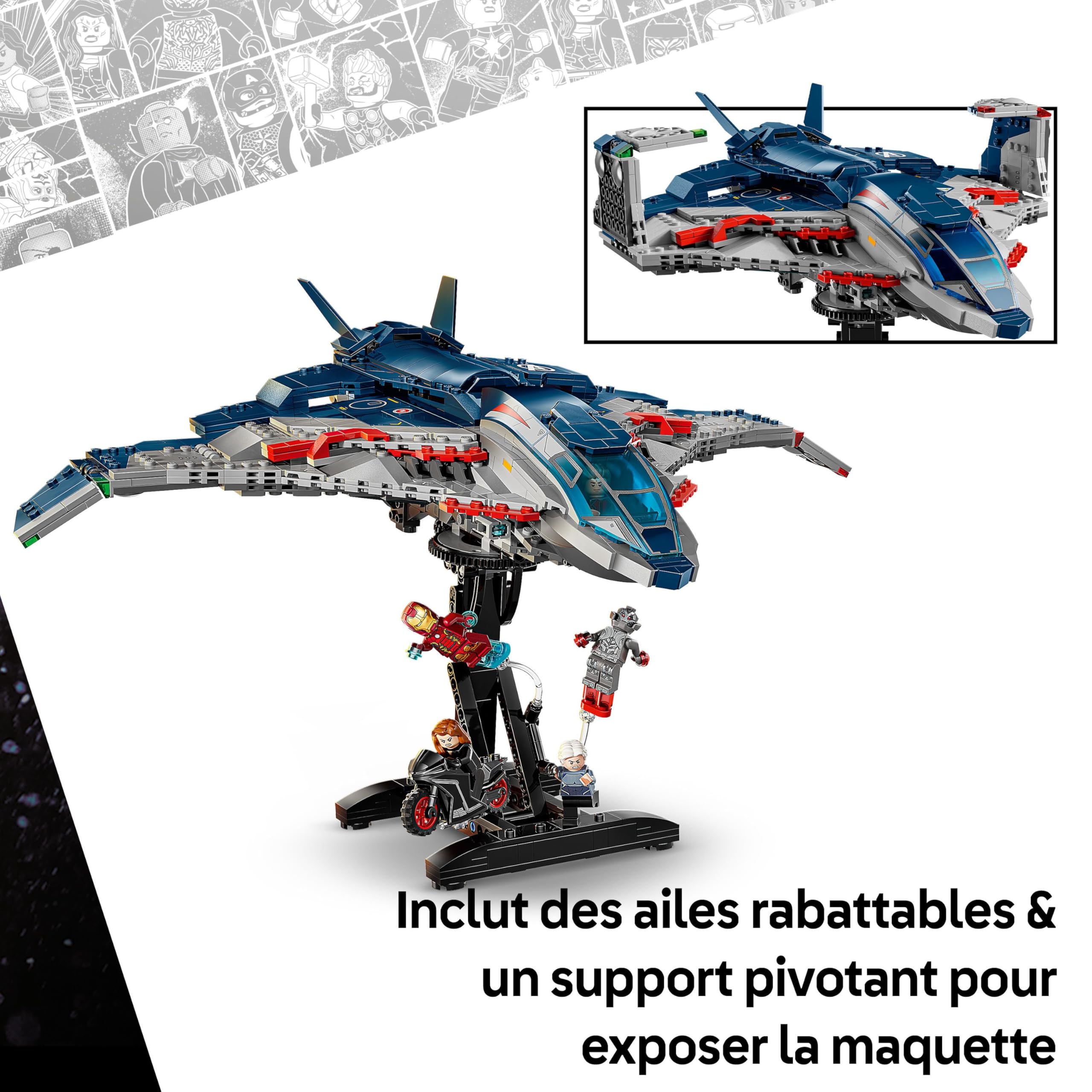 lego-marvel-quinjet-avengers-ere-ultron-76325-jeu-1131-pcs image 5