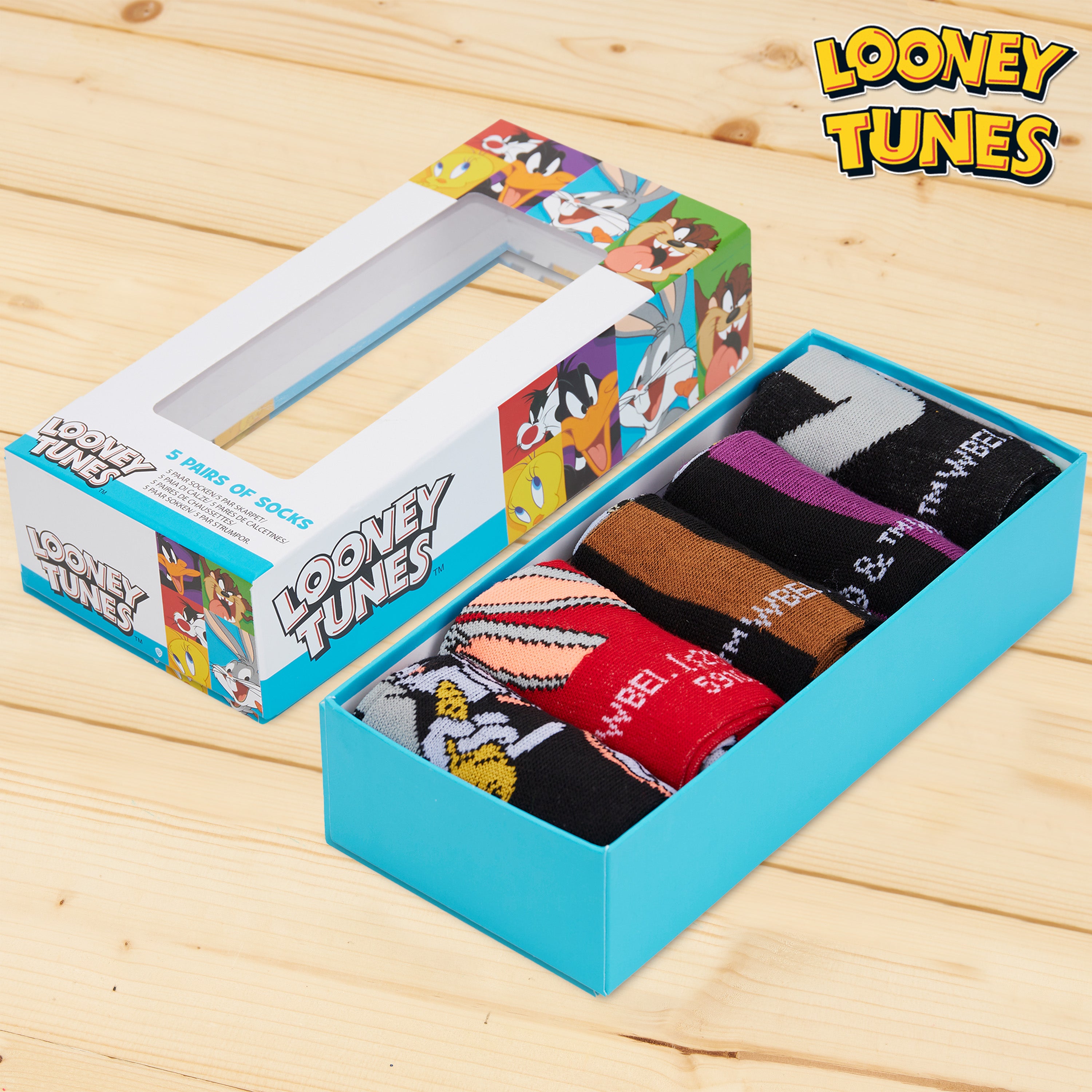 get-trend-men-looney-tunes-chaussettes-homme-lot-5-coton-respirant image 2