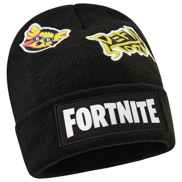 fortnite-bonnet-gar-on-noir-tricot-hiver-chaud-6-14-ans image 1