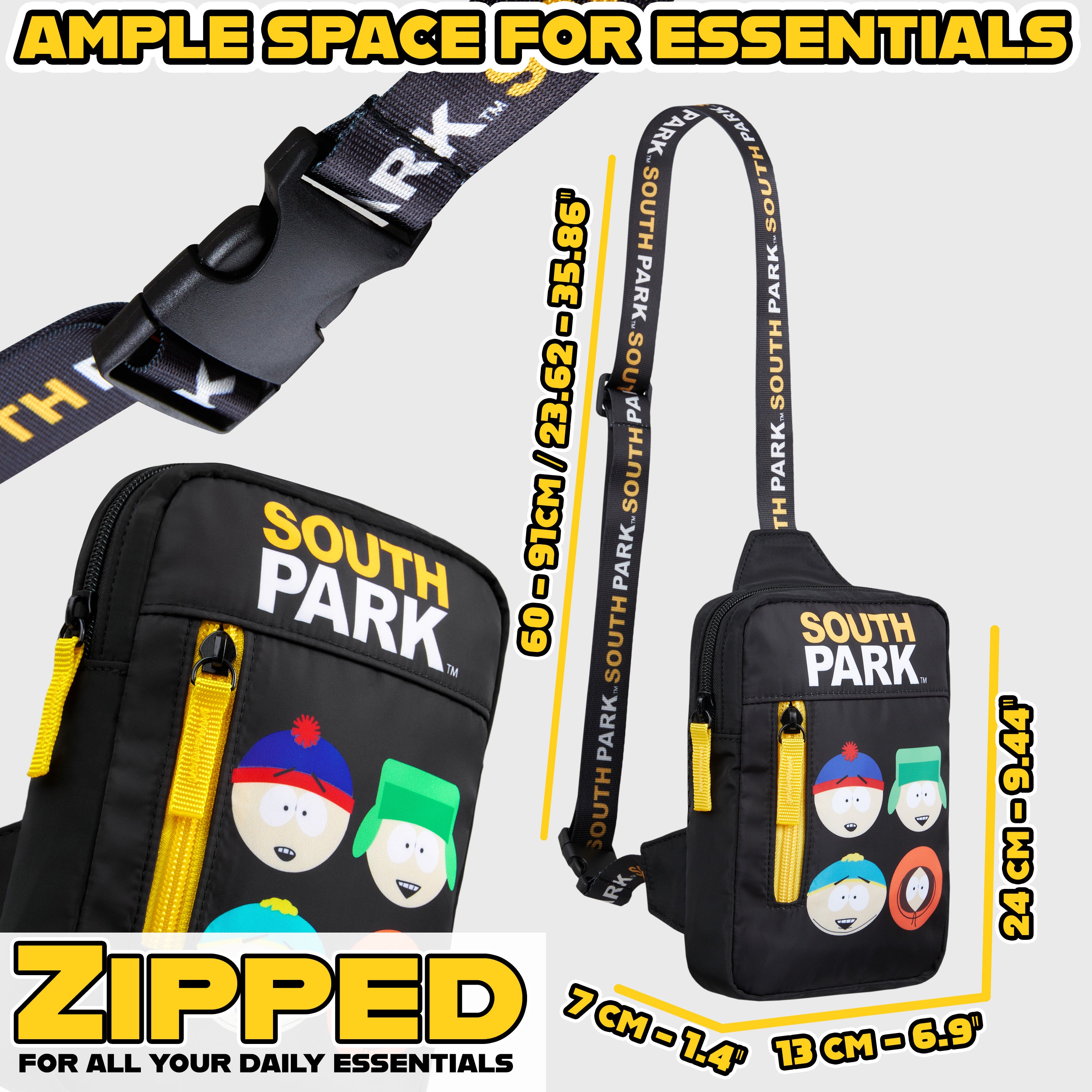 south-park-sac-bandouli-re-homme-eric-cartman-kenny-poches-zipp-es image 5