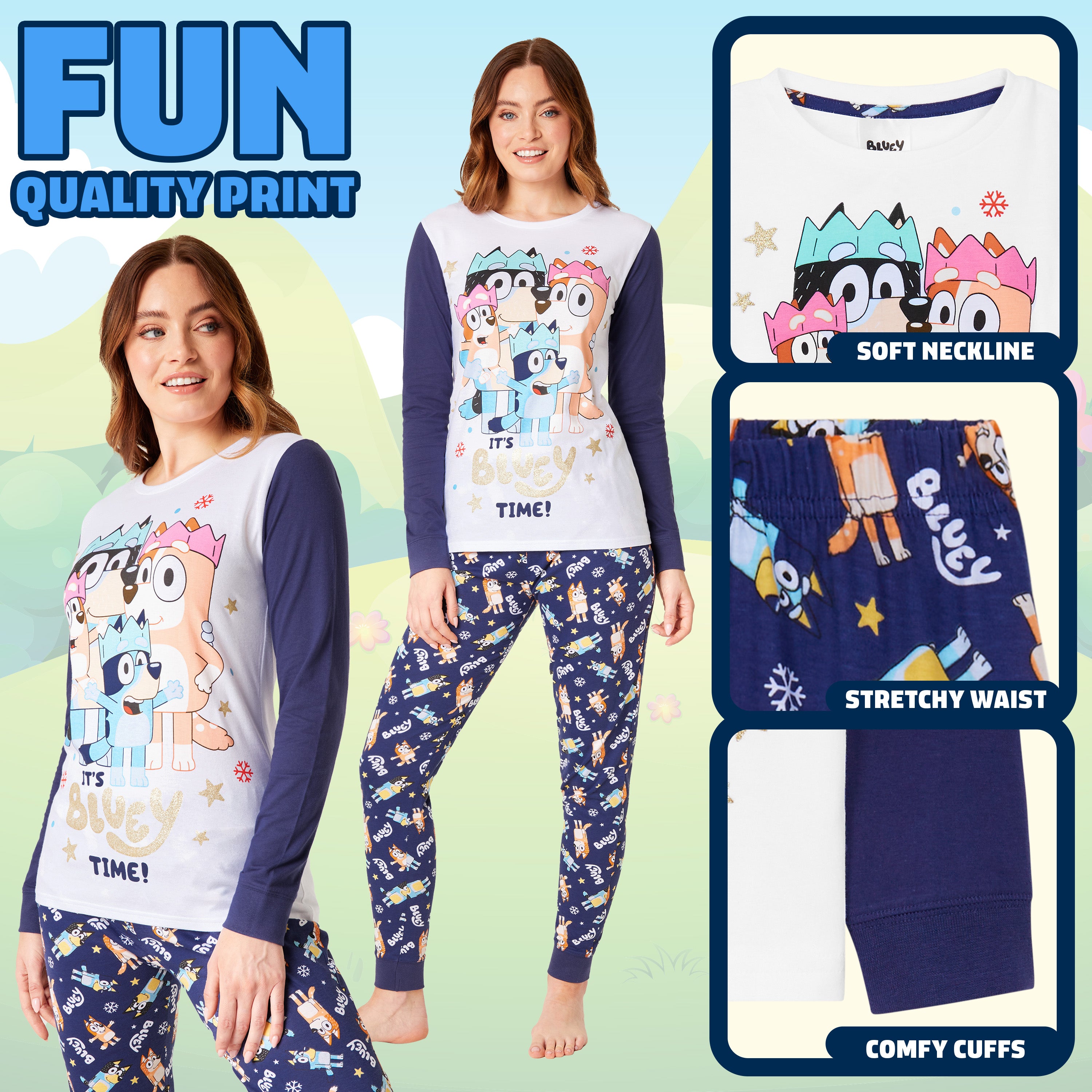 bluey-pyjama-famille-femme-manches-longues-taille-m image 6