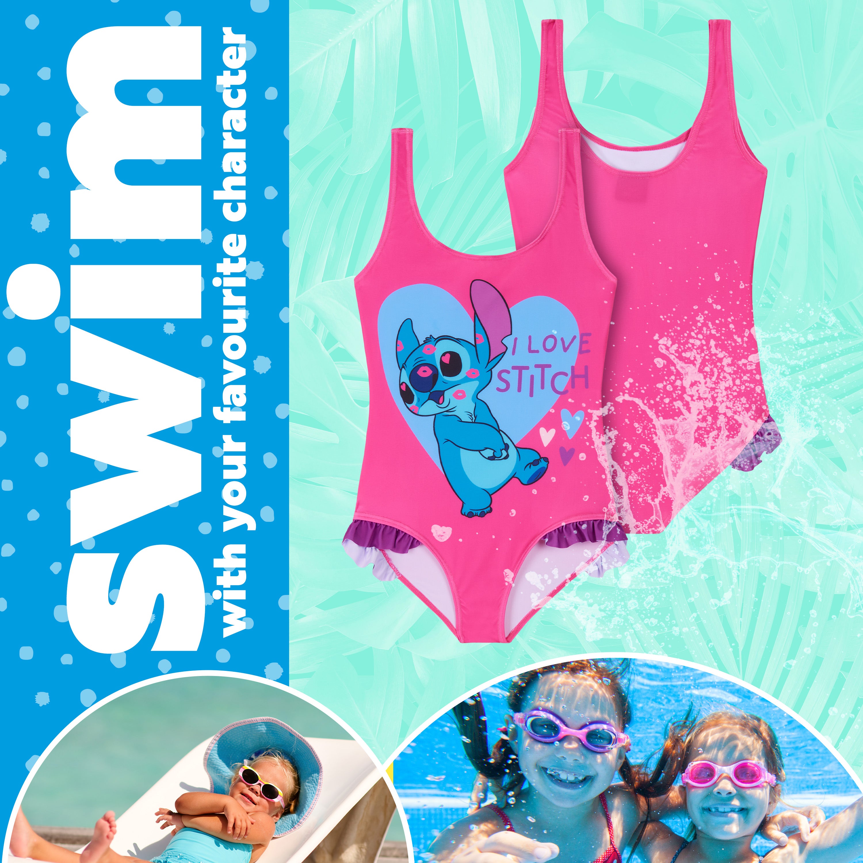 get-trend-girls-maillot-bain-fille-1-pi-ce-disney-stitch image 5