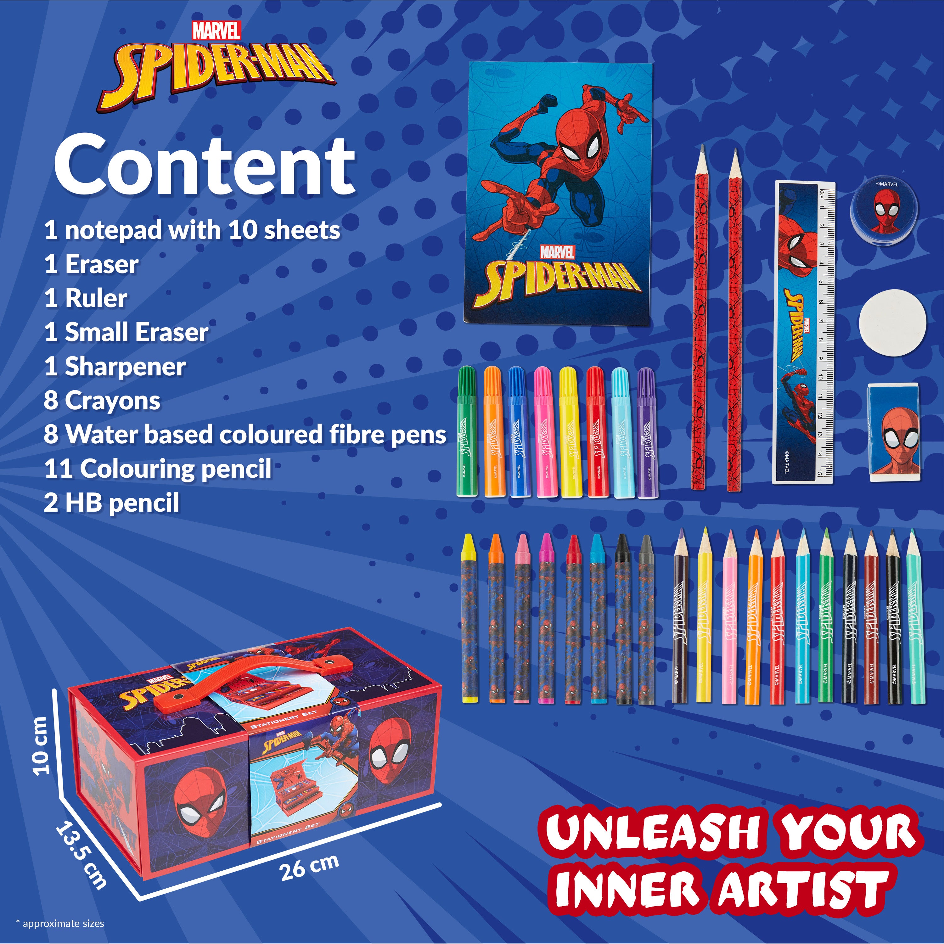 marvel-spiderman-kit-dessin-enfant-3-tages-crayons-et-feutres image 6