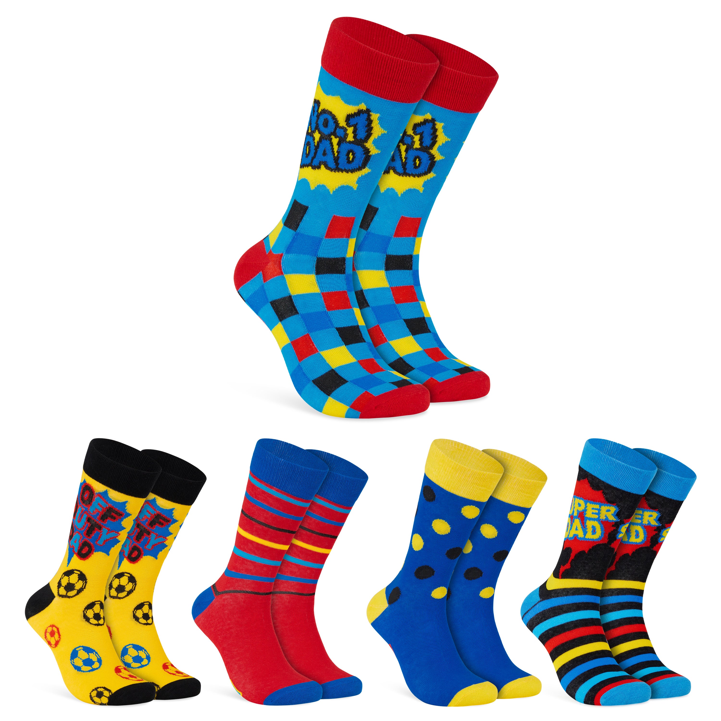 citycomfort-men-lot-5-chaussettes-super-dad-coton image 1