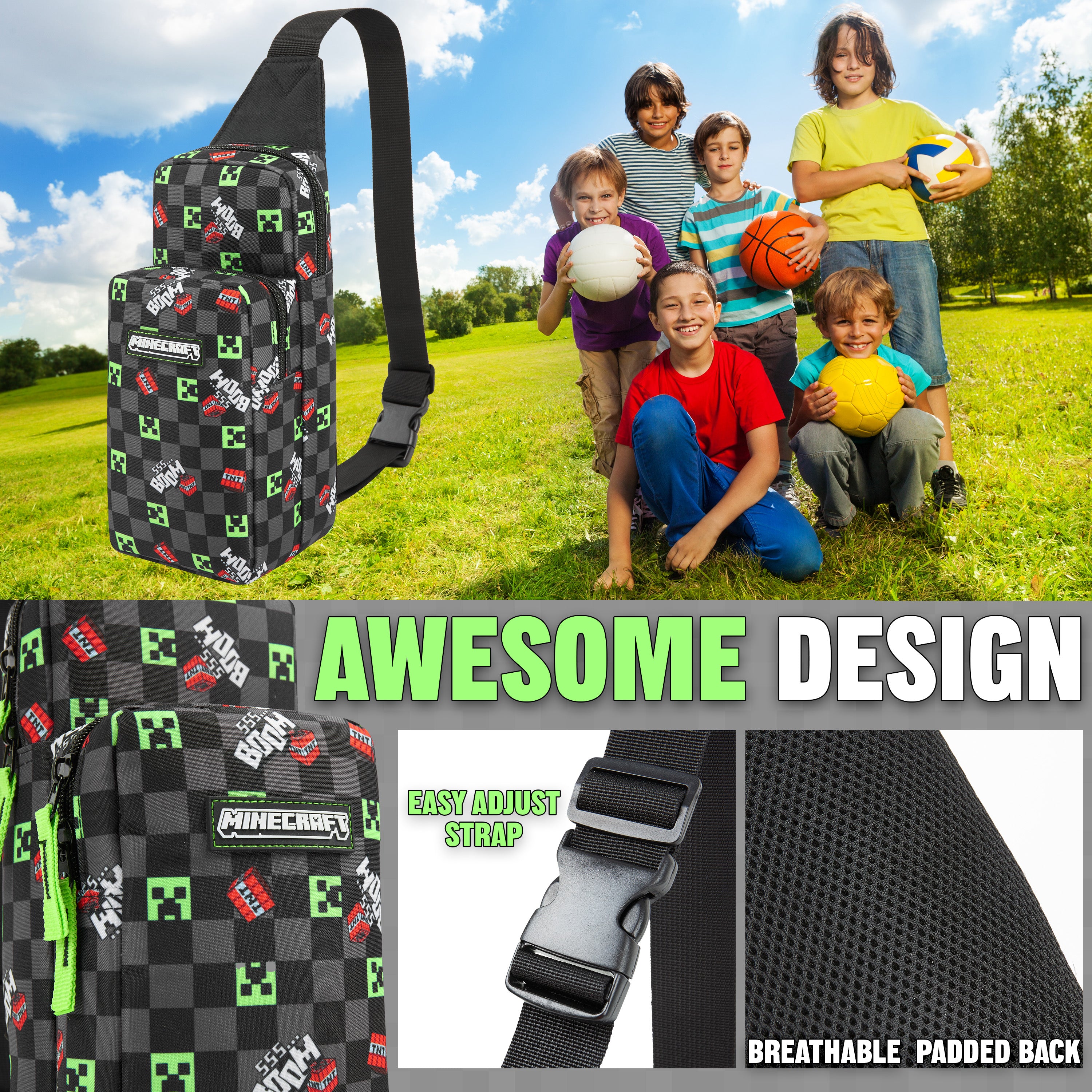 minecraft-sac-bandouli-re-creeper-enfant-sangle-ajustable image 4