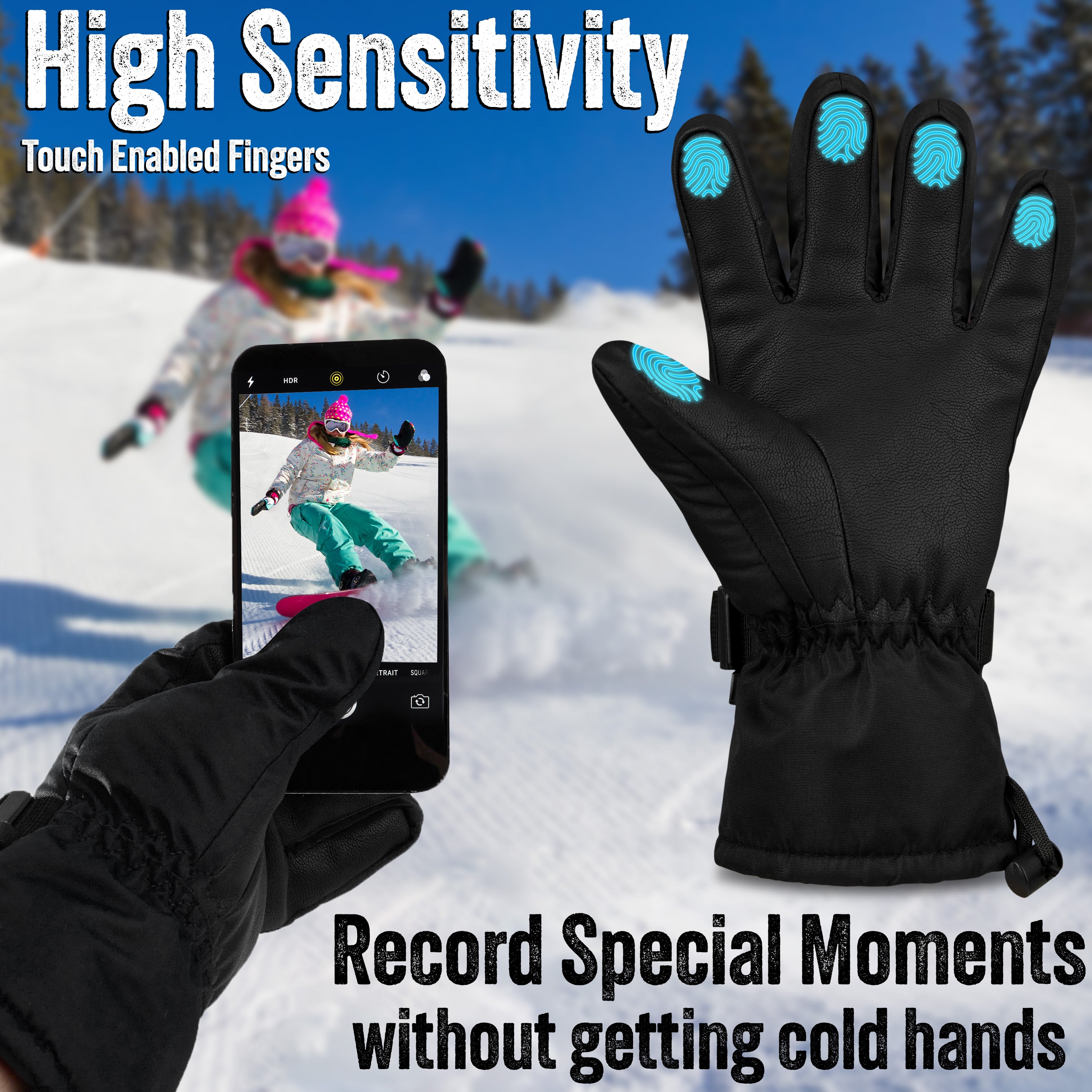 citycomfort-women-gants-de-ski-femme-noir-polaire-tactile image 4