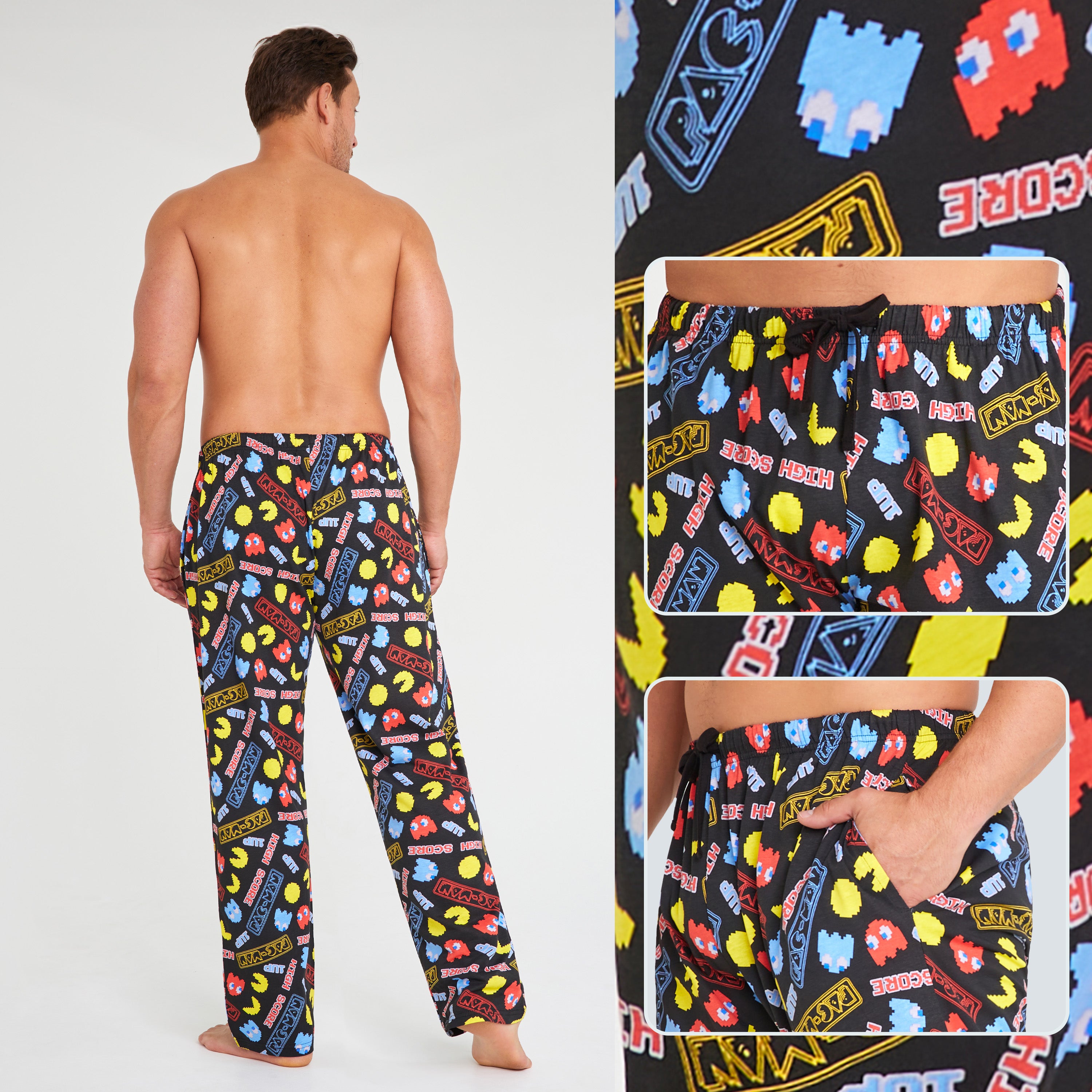 pac-man-pantalon-pyjama-homme-coton-poches image 4