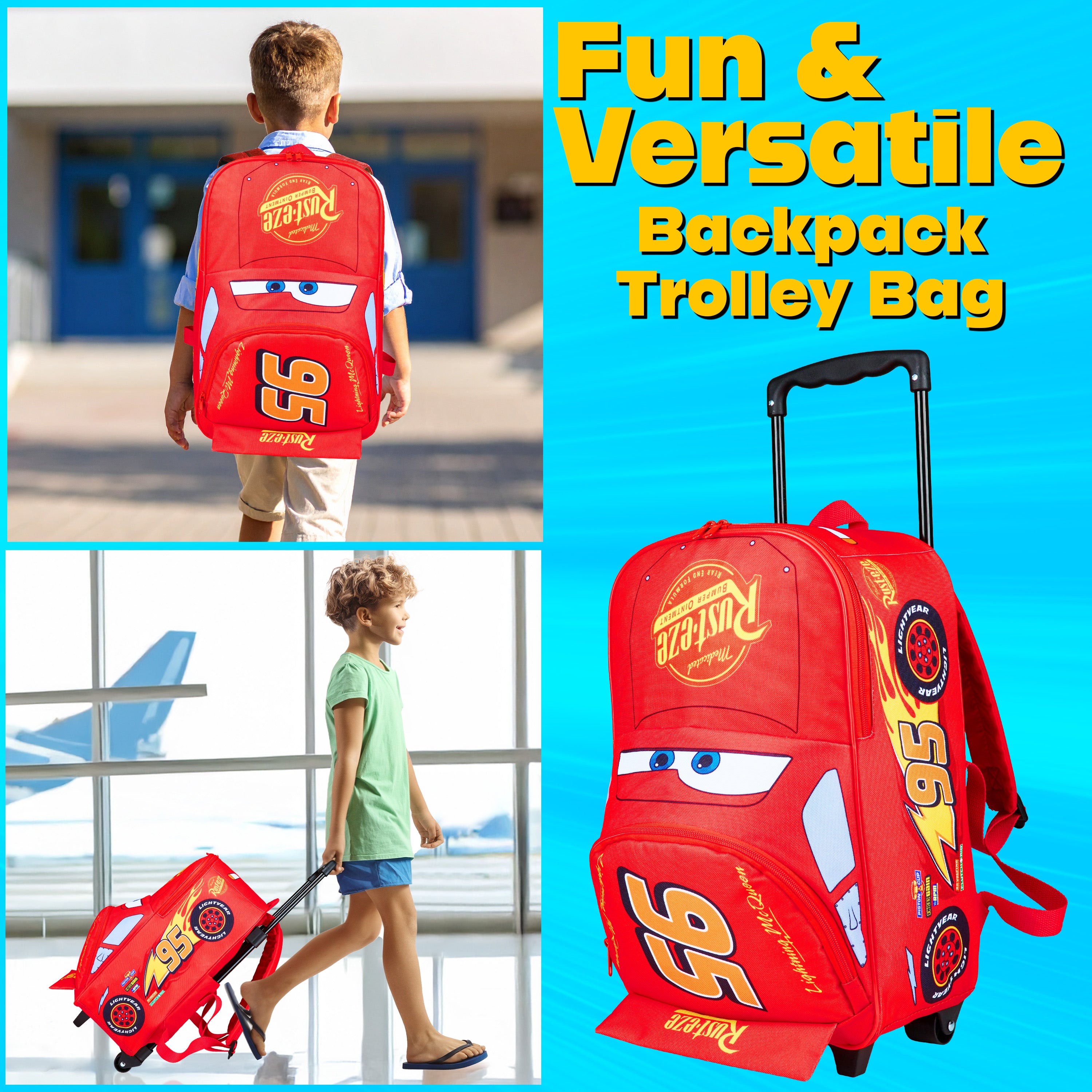 get-trend-cars-valise-enfant-trolley-42cm-flash-mcqueen image 2