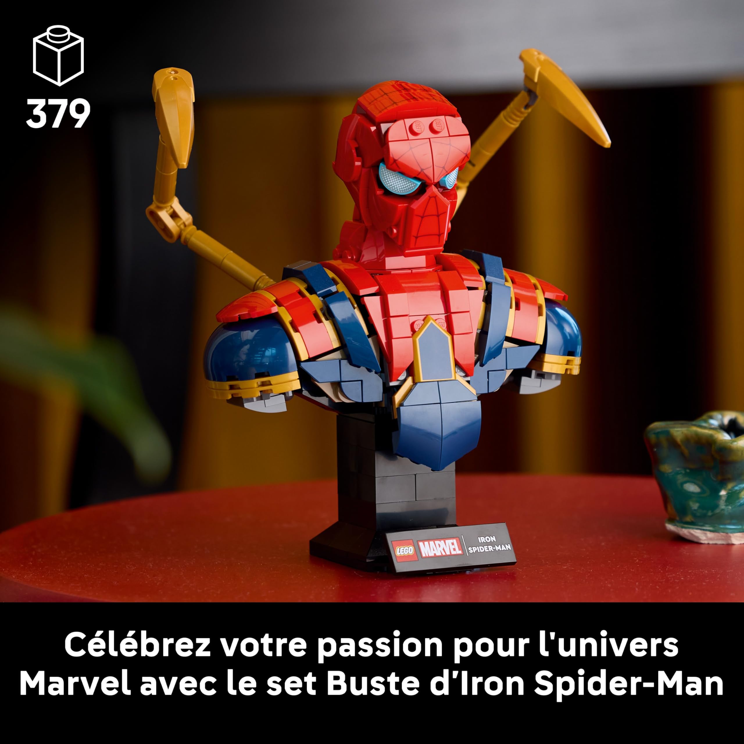 lego-marvel-76326-buste-iron-spider-man-set-379-pi-ces image 2