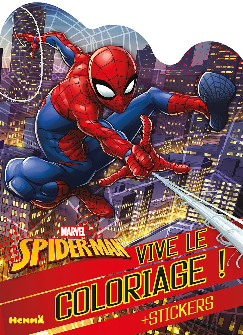 marvel-spider-man-vive-le-coloriage-livre-stickers-4-ans image 1