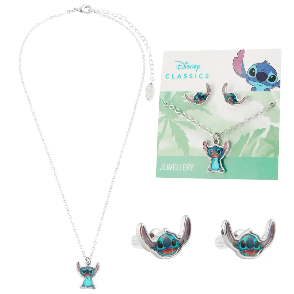 disney-stitch-parure-bijoux-fille-collier-bracelet-bagues image 1