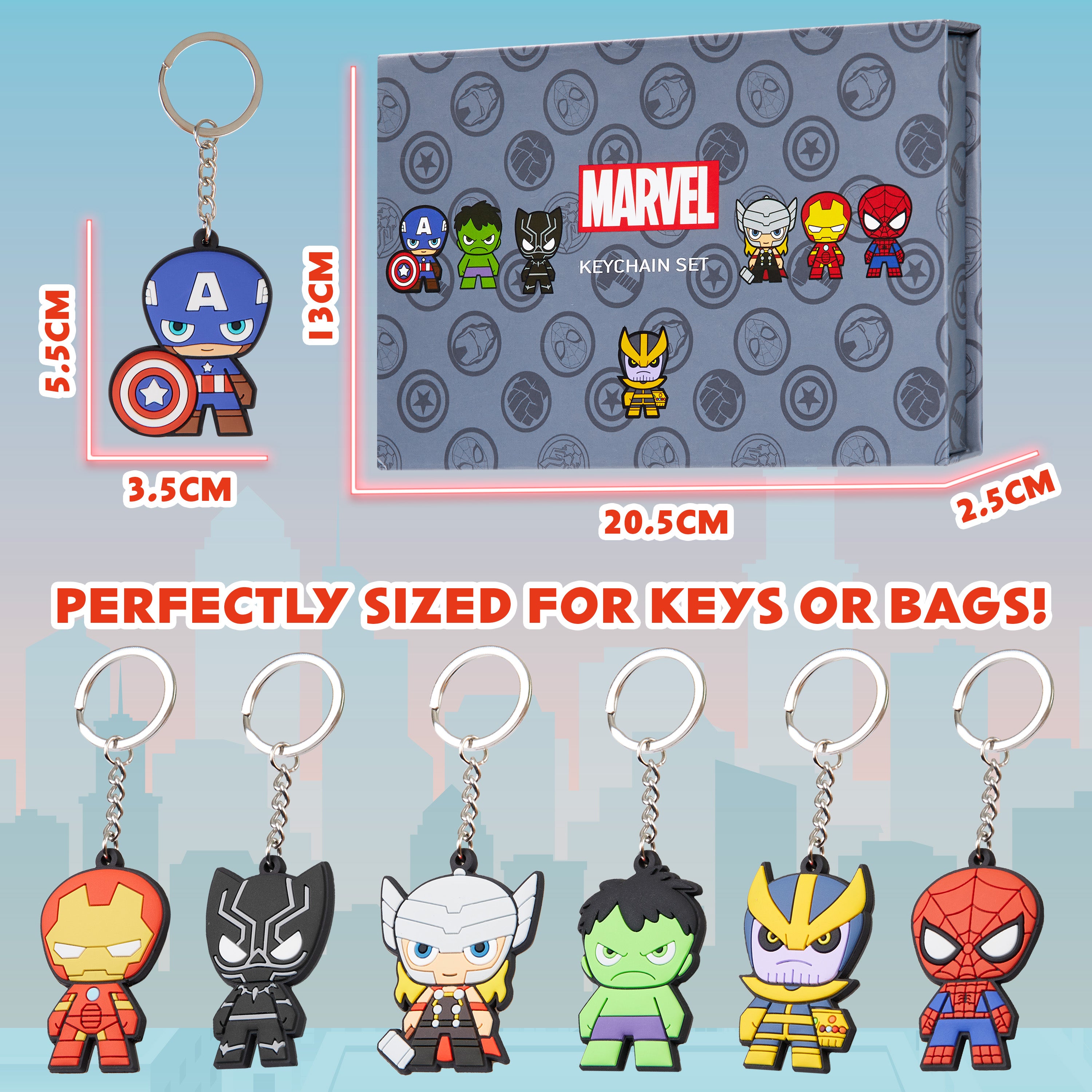 marvel-porte-cl-s-avengers-gar-on-lot-7-figurines image 6